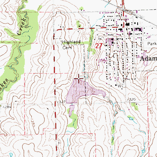 Topographic Map of Upper Big Nemaha Dam 7-A, NE