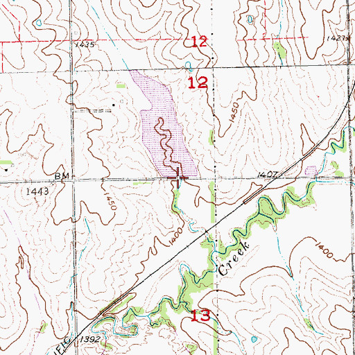 Topographic Map of Clatonia Creek Dam 7-A, NE