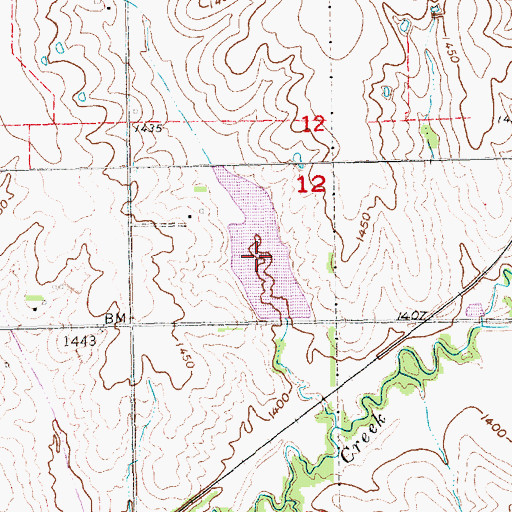 Topographic Map of Clatonia Creek Reservoir 7-A, NE