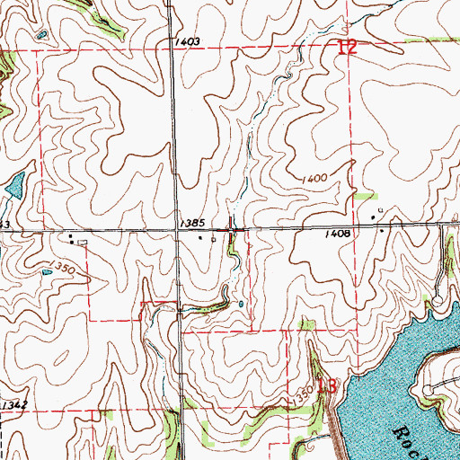 Topographic Map of Mud Creek Dam 4-8, NE