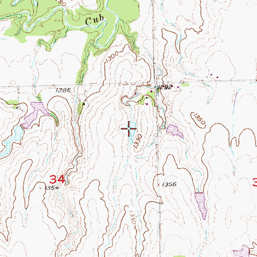 Topographic Map of Cub Creek Reservoir G-1, NE