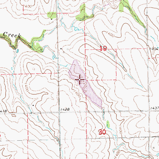 Topographic Map of Bear Creek Reservoir 7-F, NE