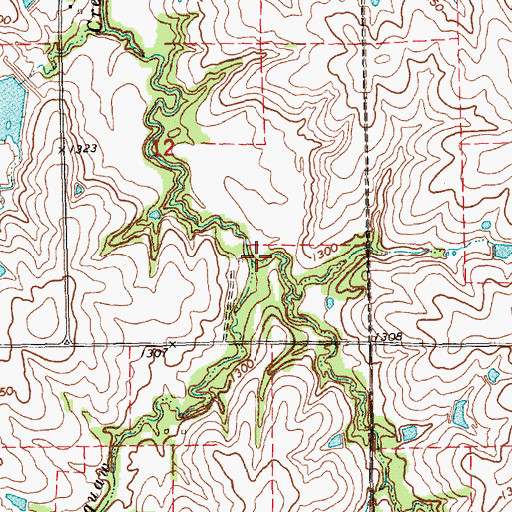 Topographic Map of Big Indian Creek Dam 11-A, NE