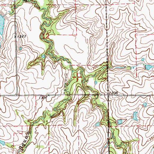 Topographic Map of Big Indian Creek Reservoir 11-A, NE