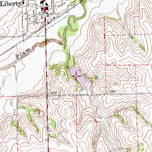 Topographic Map of Plum Creek Reservoir 2-C, NE