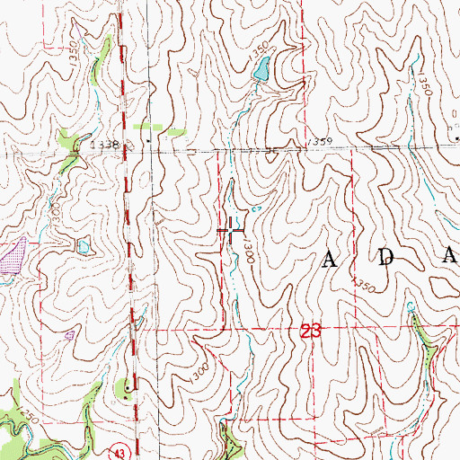 Topographic Map of Upper Big Nemaha Dam G-12, NE