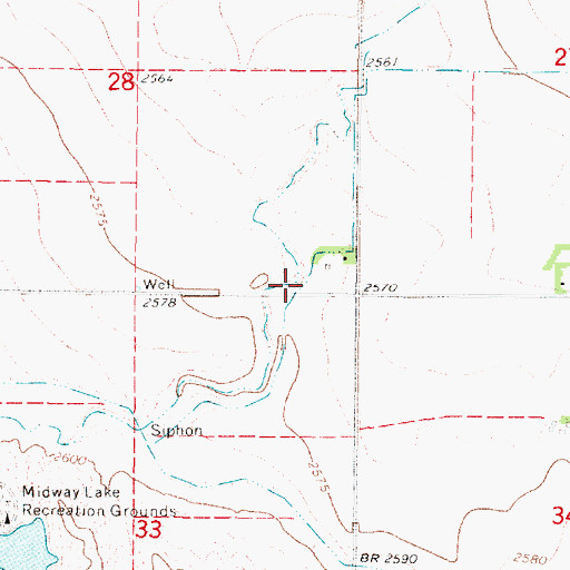 Topographic Map of Earth Dam-Canal Mile 51 Dam, NE