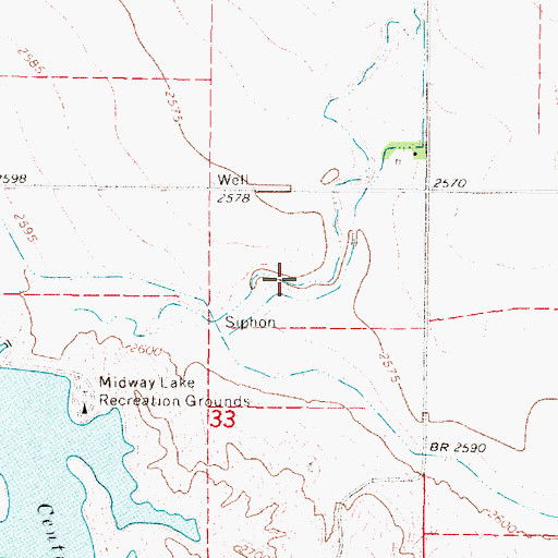 Topographic Map of Earth Dam-Canal Mile 483 Dam, NE