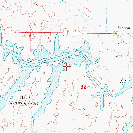 Topographic Map of Earth Dam-Canal Mile 479 Dam, NE