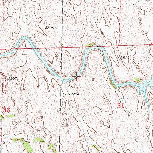 Topographic Map of Earth Dam-Canal Mile 20 Dam, NE