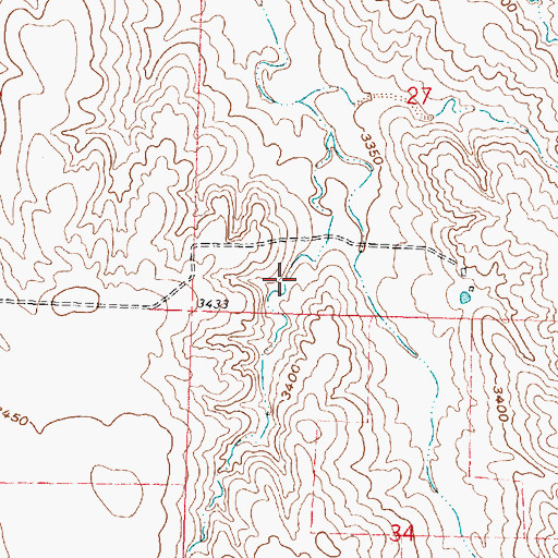 Topographic Map of Western Irrigation District Number 1 Dam, NE