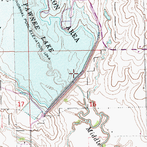Topographic Map of Pawnee Dam-Site 14 Dam, NE