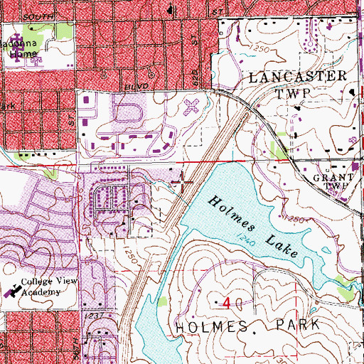 Topographic Map of Holmes Lake-Site 17 Dam, NE