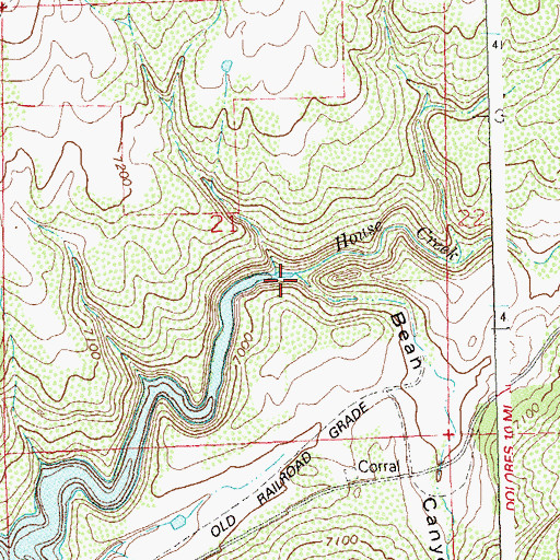 Topographic Map of Bean Canyon, CO