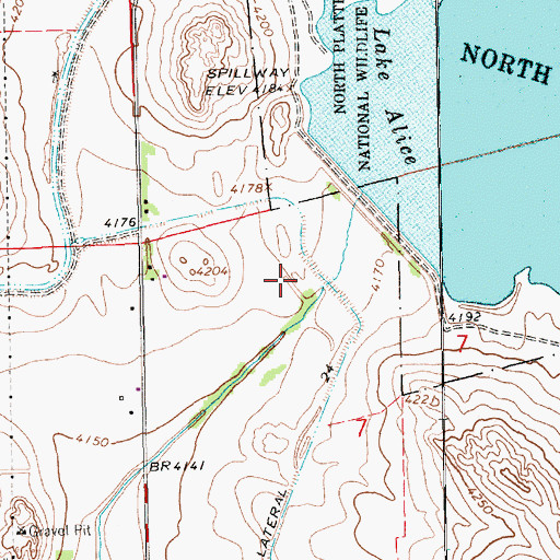 Topographic Map of Lake Alice, NE