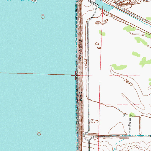 Topographic Map of Swanson Lake, NE