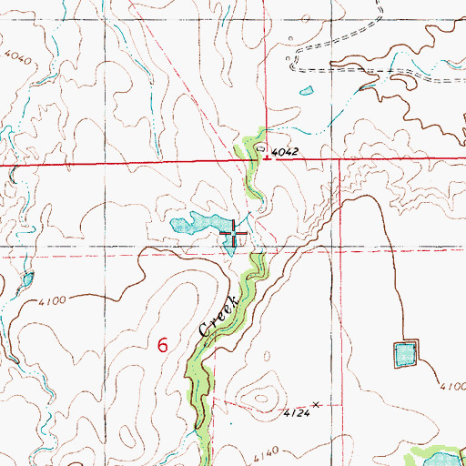 Topographic Map of Crystal Lake Dam, NE