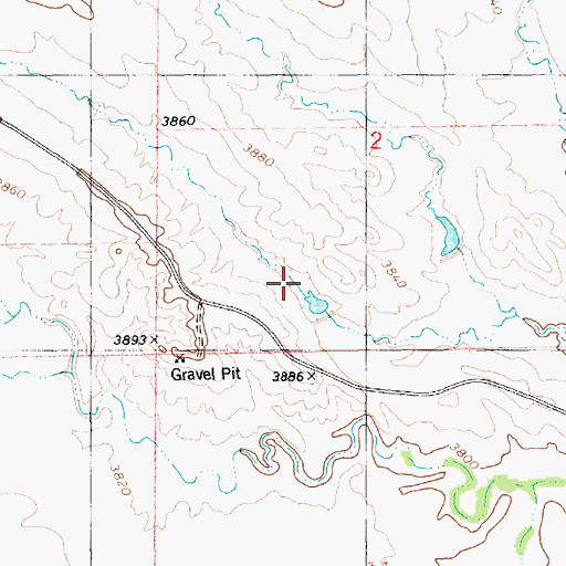 Topographic Map of Anderson Reservoir, NE