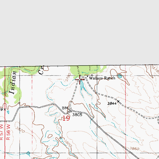 Topographic Map of Hay Creek Wallace Dam, NE
