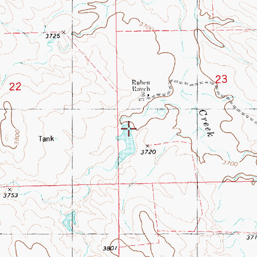 Topographic Map of Raben Dam Number 2, NE