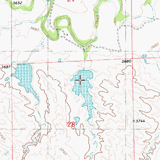 Topographic Map of Mader Reservoir Number 2, NE