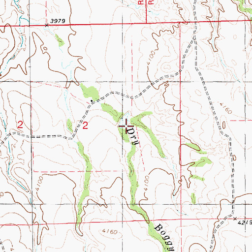 Topographic Map of Eberspecher Reservoir, NE