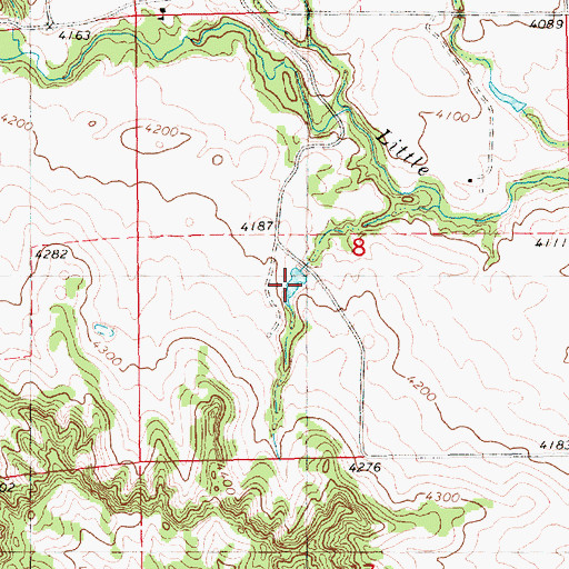 Topographic Map of Speas Reservoir, NE