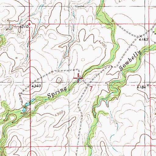 Topographic Map of Spring Creek Dam, NE