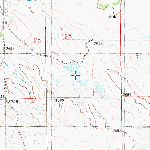 Topographic Map of Wiedenfeld Reservoir Number 1, NE
