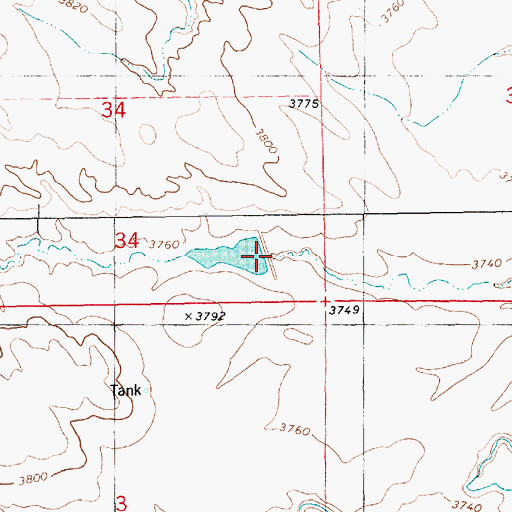 Topographic Map of Bill Coffee Dam Number 1, NE