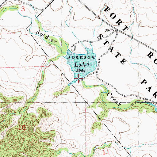 Topographic Map of Carter P Johnson Dam, NE