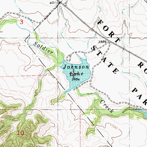 Topographic Map of Carter P Johnson Reservoir, NE