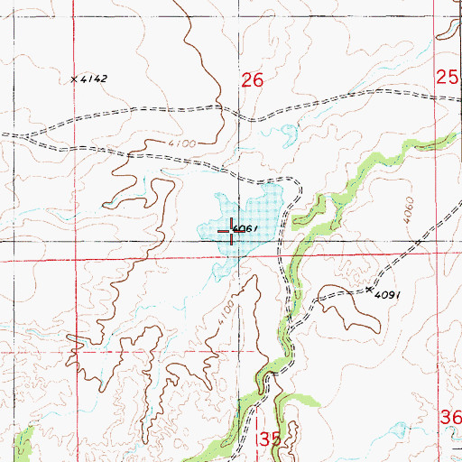 Topographic Map of Little Red Reservoir, NE