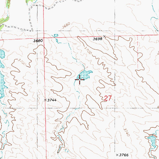 Topographic Map of Merlin Mader Reservoir Number 1, NE