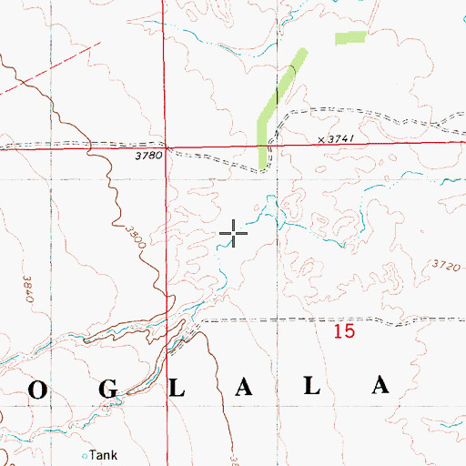 Topographic Map of Norman Reservoir Number 1, NE