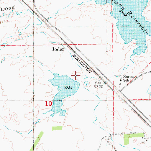 Topographic Map of Norman Dam Number 3, NE