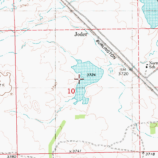 Topographic Map of Norman Reservoir Number 3, NE