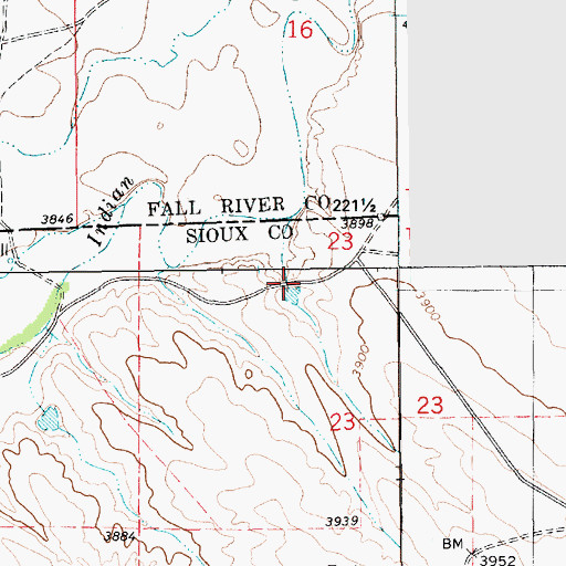 Topographic Map of Piester Dam, NE