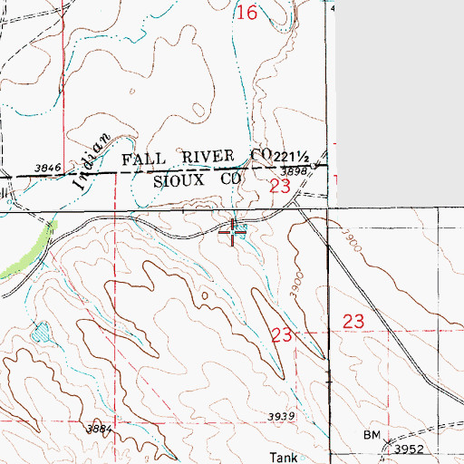 Topographic Map of Piester Reservoir, NE