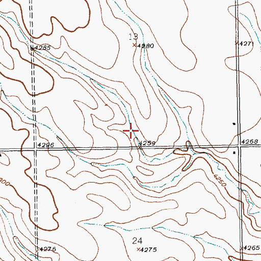 Topographic Map of Fisher Reservoir, NE