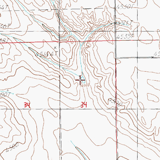 Topographic Map of Henrich Reservoir, NE