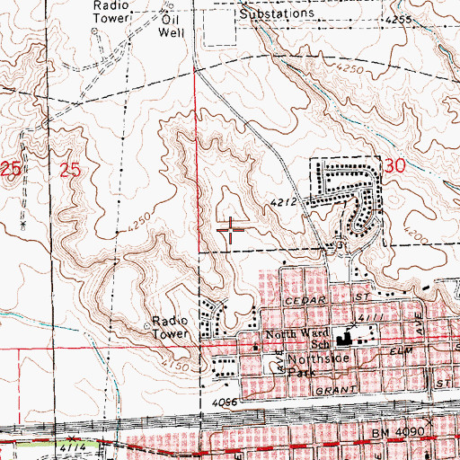 Topographic Map of Sidney East Dam, NE