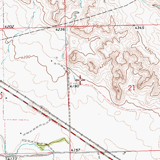 Topographic Map of Er-Runge Reservoir, NE