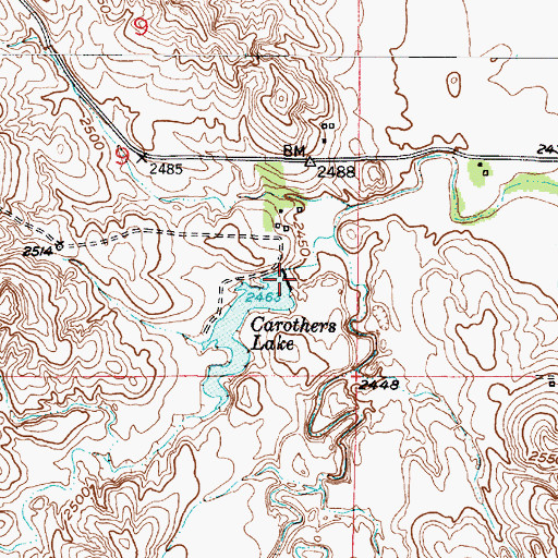 Topographic Map of Carothers Dam, NE