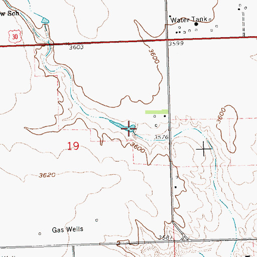 Topographic Map of Beasley Dam 25-01, NE