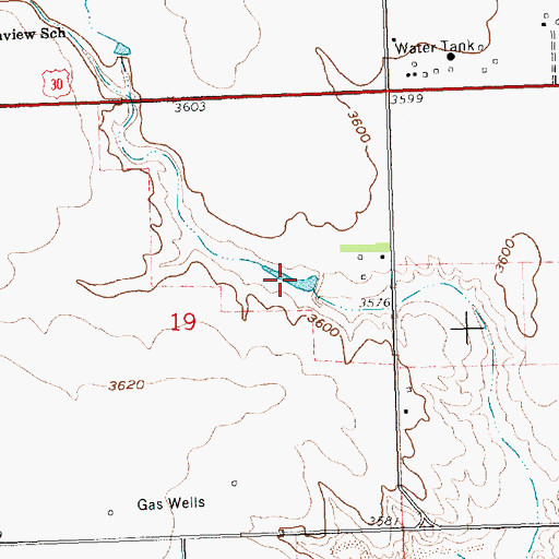 Topographic Map of Beasley Reservoir, NE