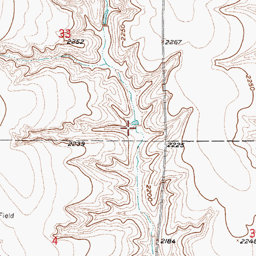 Topographic Map of Theobald Dam, NE