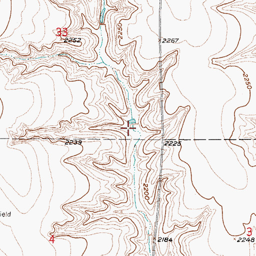 Topographic Map of Theobald Reservoir, NE