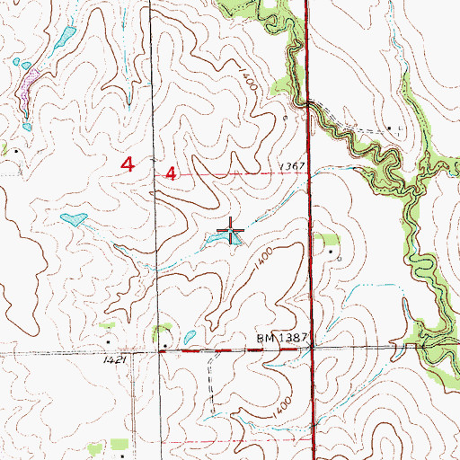 Topographic Map of Indian Creek Dam 3-18, NE