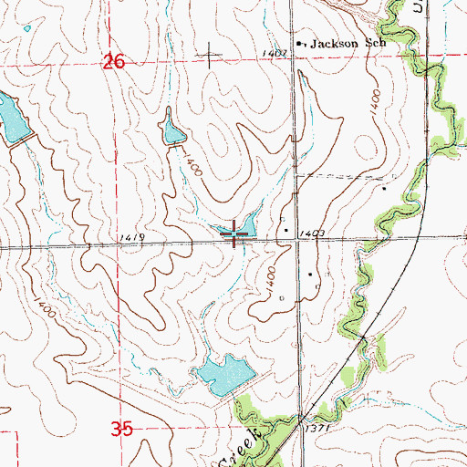 Topographic Map of Indian Creek Reservoir S-6, NE